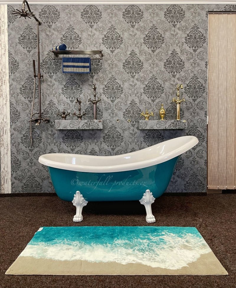 bathroom rug Pebble turquoise