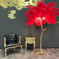 Luxury Floor Feather Lamp - Royal Red - |VESIMI Design| Luxury and Rustic bathrooms online