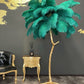 Luxury Floor Feather Lamp - Turquoise Green - |VESIMI Design| Luxury and Rustic bathrooms online