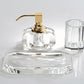 Luxury Glass Liquid Soap Dispenser in Chrome | Crystal Clear - |VESIMI Design|