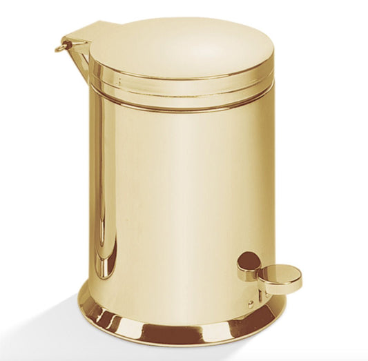 Luxury Gold Bathroom Pedal Bin with Soft Close - |VESIMI Design| Luxury Bathrooms & Deco