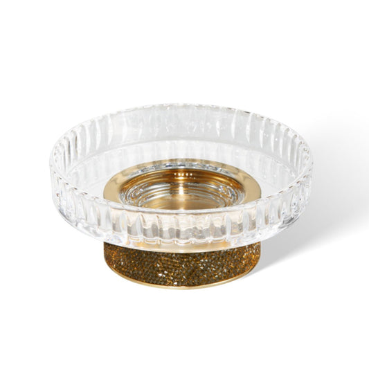 Luxury Gold Soap Dish with Swarowski® Crystals - |VESIMI Design|