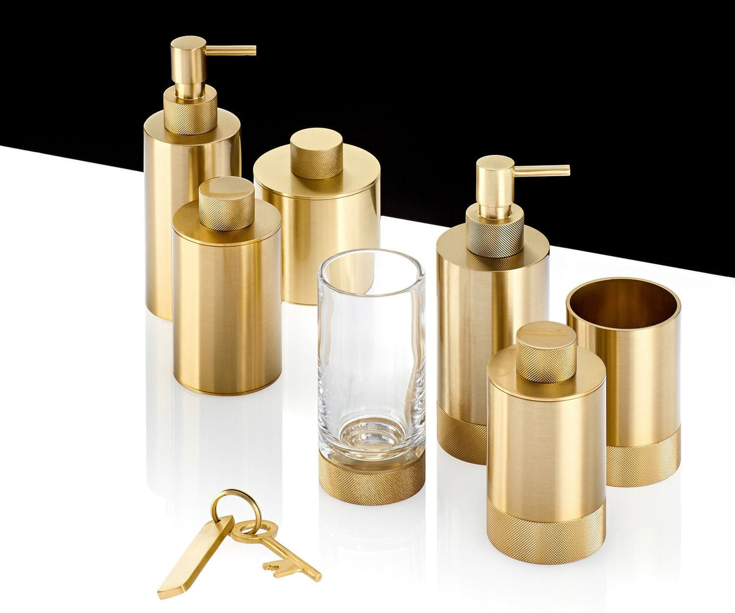 Luxury Industrial Style Matt Gold Tumbler Holder - |VESIMI Design|