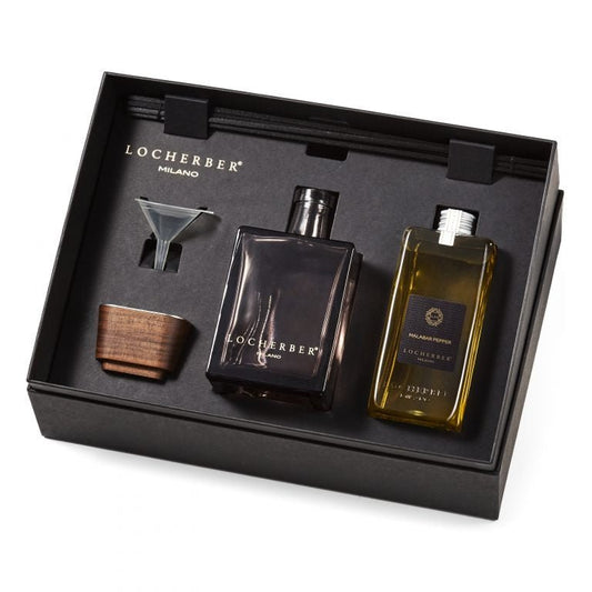 Luxury Malabar Pepper diffuser Gift box by Locherber Milano 500ml - |VESIMI Design| Luxury and Rustic bathrooms online