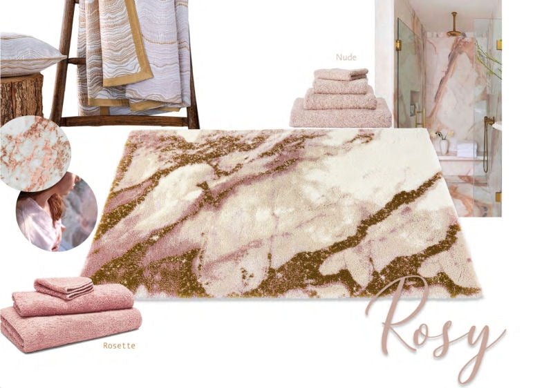 Luxury Marble Design Bathroom Mat ROSY - |VESIMI Design| Luxury and Rustic bathrooms online