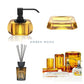 Luxury Matt Black Crystal Liquid Soap Glass Dispenser | Amber - |VESIMI Design|