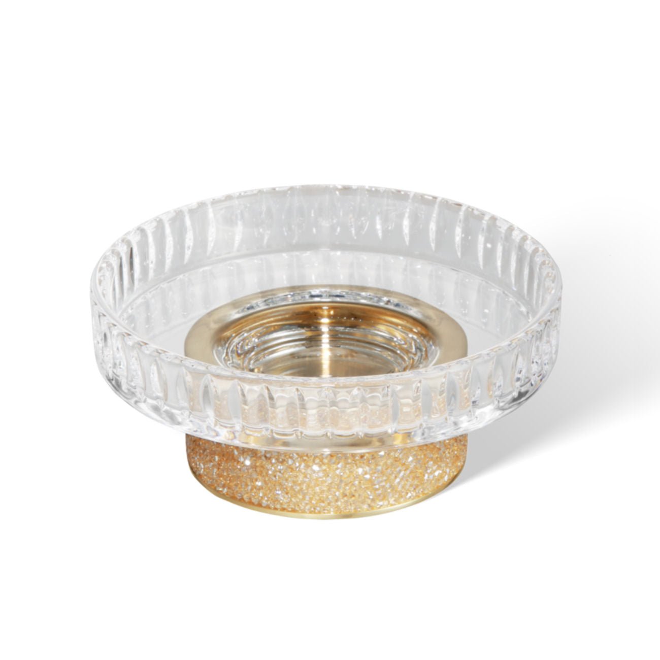 Luxury Matt Gold Soap Dish with Swarovski® Crystals – |VESIMI Design|