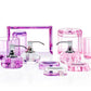 Luxury Pink Glass Bathroom Accessories - Tissue Box - |VESIMI Design|