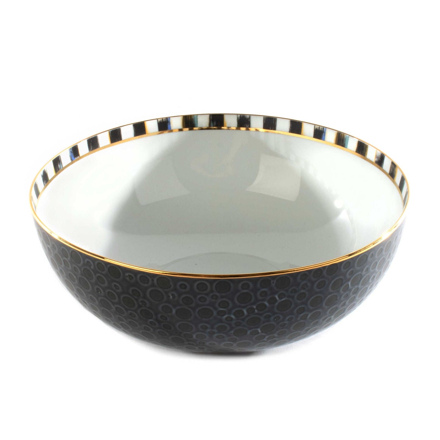 Luxury SoHo Serving Bowl by Mackenzie-Childs - Midnight - |VESIMI Design| Luxury and Rustic bathrooms online