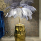 Luxury Table Feather Table Lamp Purple Grey - |VESIMI Design| Luxury and Rustic bathrooms online