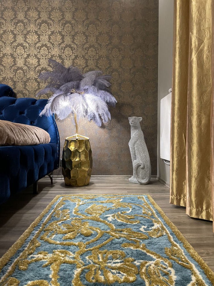 Luxury Table Feather Table Lamp Purple Grey - |VESIMI Design| Luxury and Rustic bathrooms online