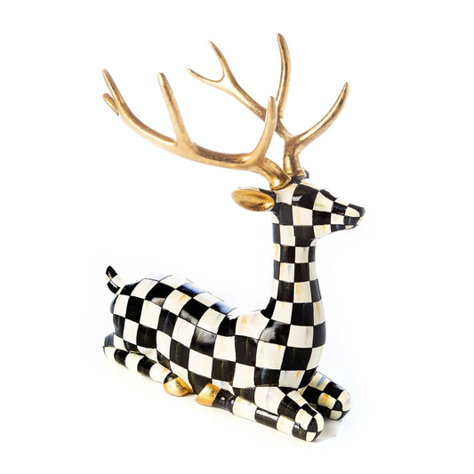 Mackenzie Childs Checkmate Deer - Sitting - |VESIMI Design| Luxury and Rustic bathrooms online