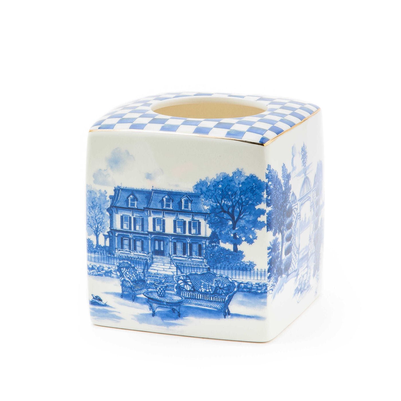 Mackenzie-Childs Royal Toile Boutique Tissue Box Cover - |VESIMI Design|