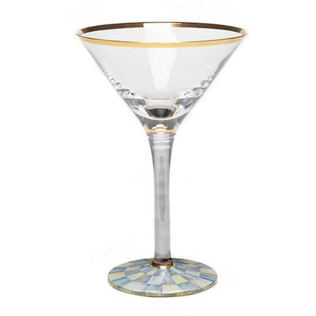MacKenzie Childs Sterling Check Martini Glass – |VESIMI Design|
