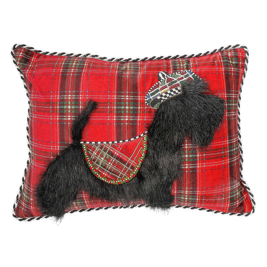 Mackenzie-Childs Tartan Scottie Lumbar Pillow - |VESIMI Design|