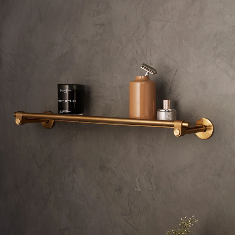 Massive Bathroom Cast Shelf Medium / Steel - |VESIMI Design| Luxury and Rustic bathrooms online