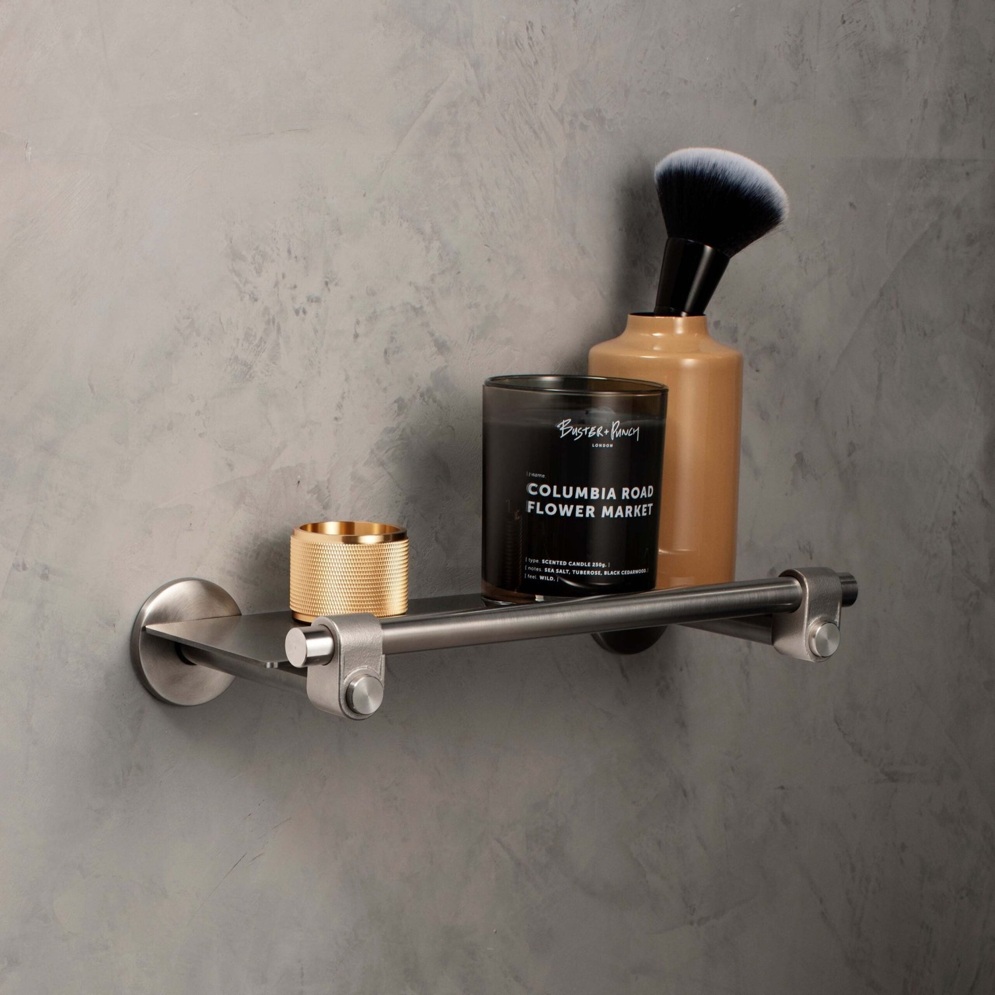 Massive Bathroom Cast Shelf Small / Steel - |VESIMI Design| Luxury and Rustic bathrooms online
