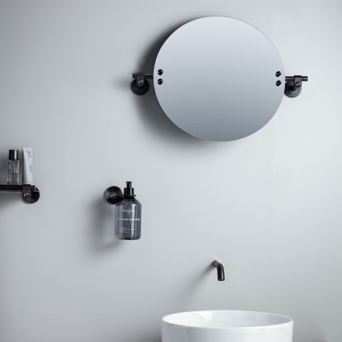 Matt Black Bathroom Cast Shelf Small / Welders Black - |VESIMI Design| Luxury and Rustic bathrooms online
