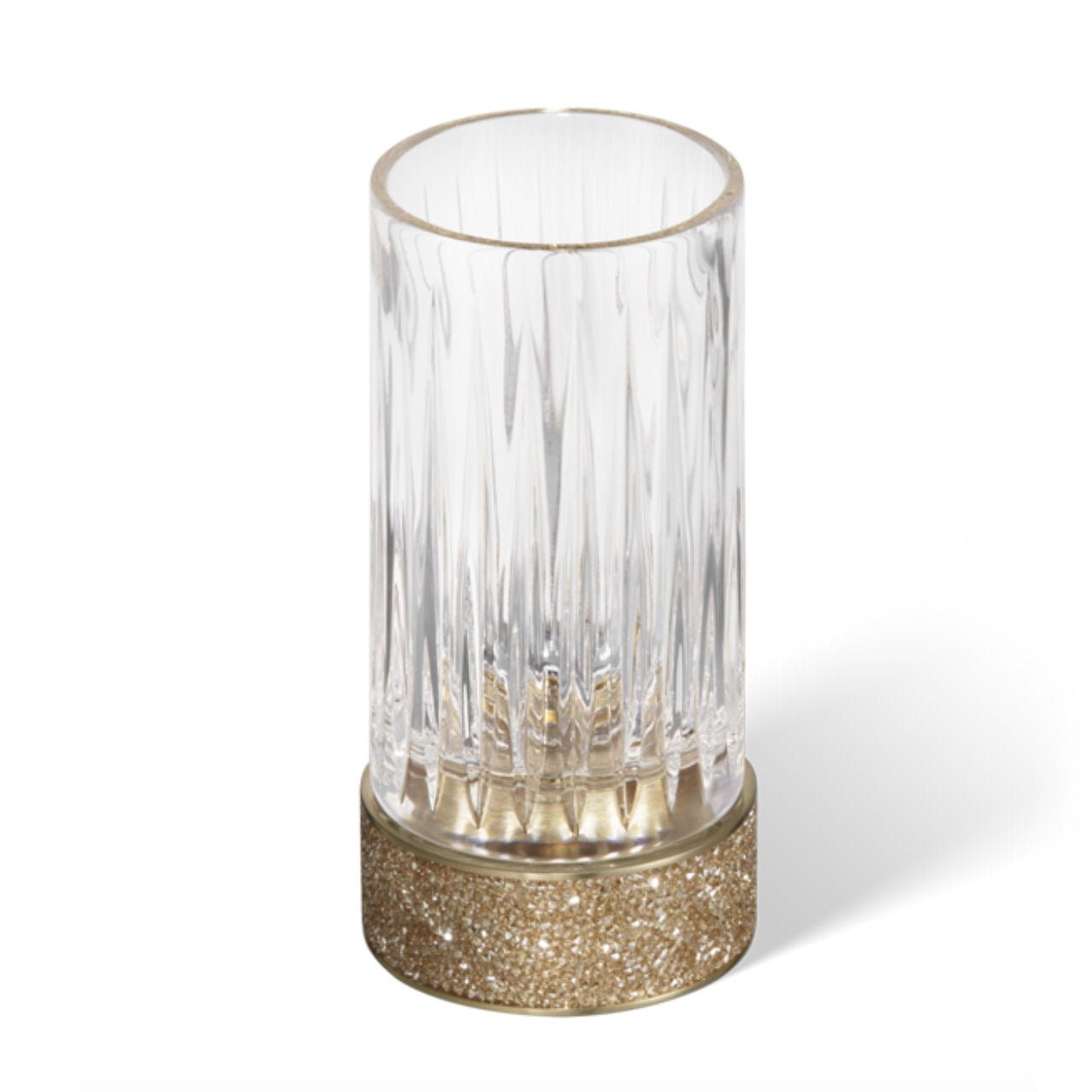 Matt Gold Tumbler Holder with Swarowski® Crystals - |VESIMI Design|