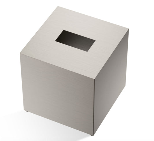 Nickel Satined Square Tissue Box by Decor Walther - |VESIMI Design|