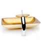 Orange Gold Rectangle Waterfall® Bathroom Sink Set - |VESIMI Design|