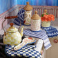 PARCHMENT Enamel Tea Kettle by Mackenzie Childs 2.84L - |VESIMI Design| Luxury and Rustic bathrooms online