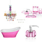 Pink Crystal Glass Toothbrush Tumbler Holder by Decor Walther - |VESIMI Design|