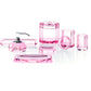 Pink Crystal Glass Toothbrush Tumbler Holder by Decor Walther - |VESIMI Design|