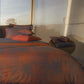 PLUME Luxury Egyptian Cotton Bed Linen in Orange or Blue color - |VESIMI Design|