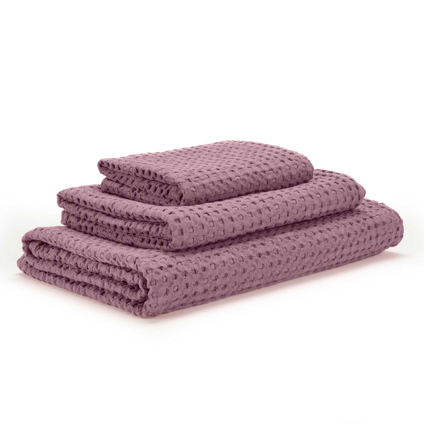Pousada Egyptian Waffle Design cotton towels - 440 Orchid - |VESIMI Design| Luxury and Rustic bathrooms online