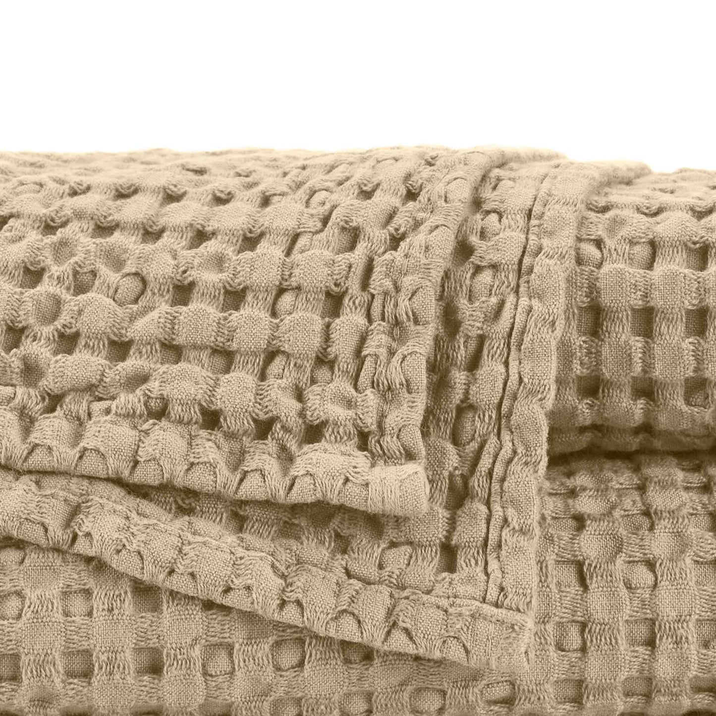 Pousada Waffle Design Egyptian Cotton Towels - 714 Sand - |VESIMI Design| Luxury and Rustic bathrooms online