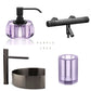 Purple Crystal Glass Toothbrush Tumbler Holder by Decor Walther - |VESIMI Design|