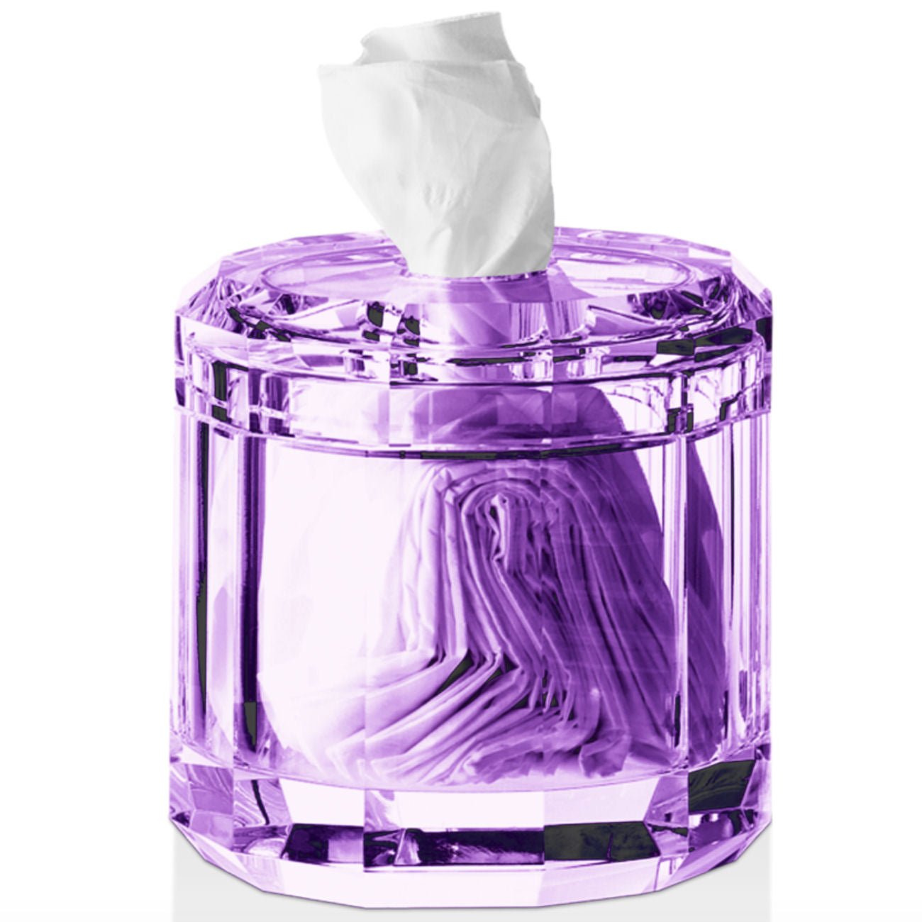Purple Glass Luxury Bathroom Accessories - Tissue Box – |VESIMI Design|