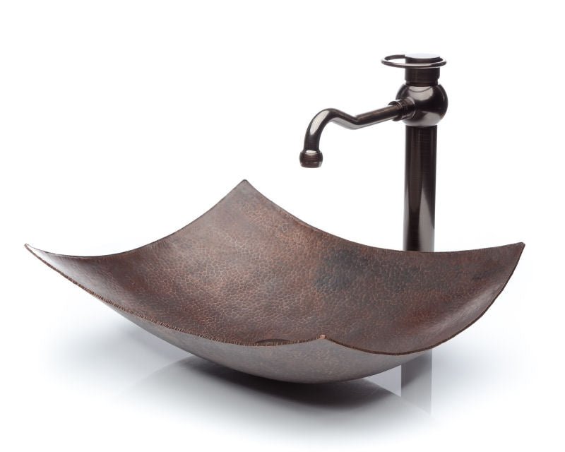 Rectangle Industrial Bathroom Design Copper Sink - |VESIMI Design| Luxury and Rustic bathrooms online