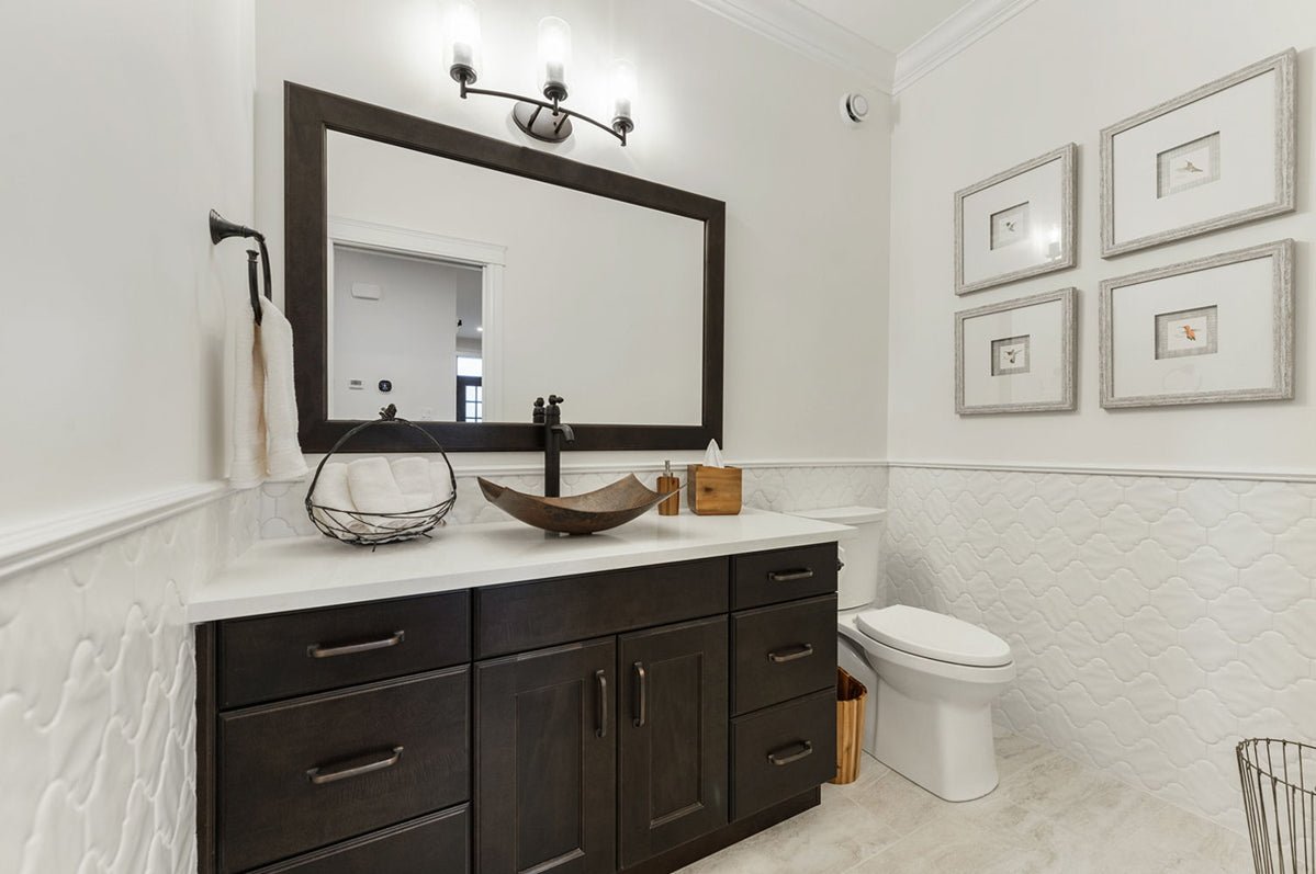 Rectangle Industrial Bathroom Design Copper Sink - |VESIMI Design| Luxury and Rustic bathrooms online