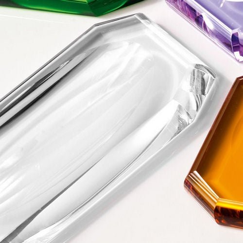 Rectangular Crystal Clear Glass Comb Tray - |VESIMI Design| Luxury Bathrooms & Deco