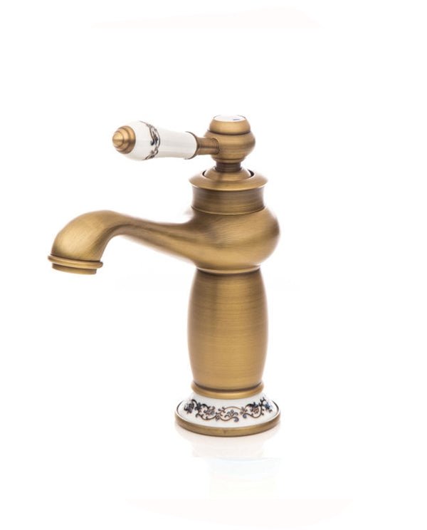 Retro Antique Brass Ceramic Faucet Lavande - |VESIMI Design| Luxury and Rustic bathrooms online