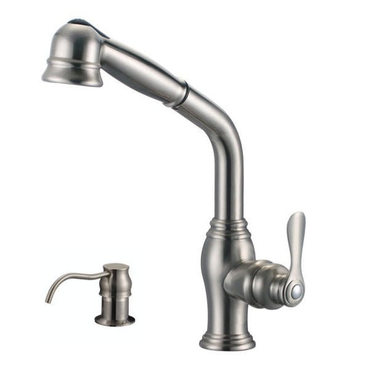 Retro Pull Down Kitchen Faucet Brushed Nickel - |VESIMI Design| Luxury and Rustic bathrooms online