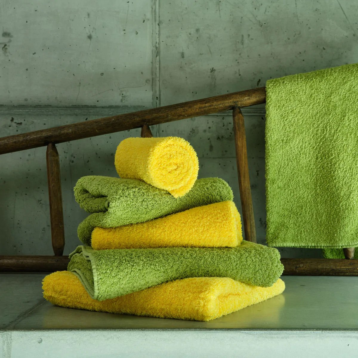Rich Yellow Super Pile Bath Towels by Abyss & Habidecor | 830 Banane - |VESIMI Design| Luxury and Rustic bathrooms online