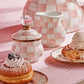 Rosy Check Lidded Sugar Bowl - |VESIMI Design|