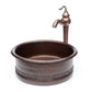 Round Copper Antique Marble Faucet Bathroom Vessel Sink Combo - |VESIMI Design| Luxury Bathrooms & Deco