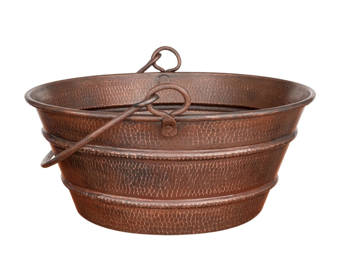 Runder rustikaler Eimer Badezimmer Kupfer Waschbecken – |VESIMI Design