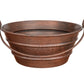 Round Rustic Bucket Bathroom Copper Vessel Sink - |VESIMI Design| Luxury and Rustic bathrooms online
