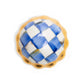 Royal Check Blue Petit Four Round Knob - |VESIMI Design|