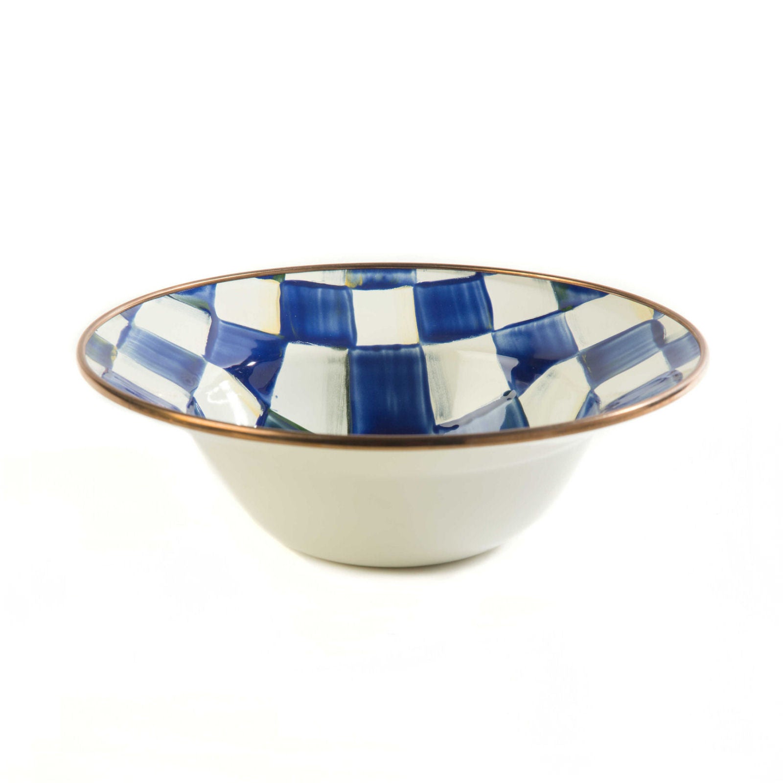 Royal Check Blue Enamel Dinner Plate –, VESIMI Design