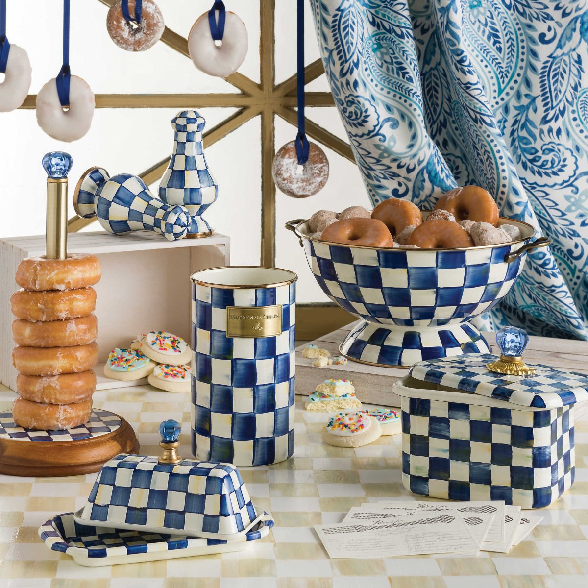 Royal Check Enamel Recipe Box - |VESIMI Design|