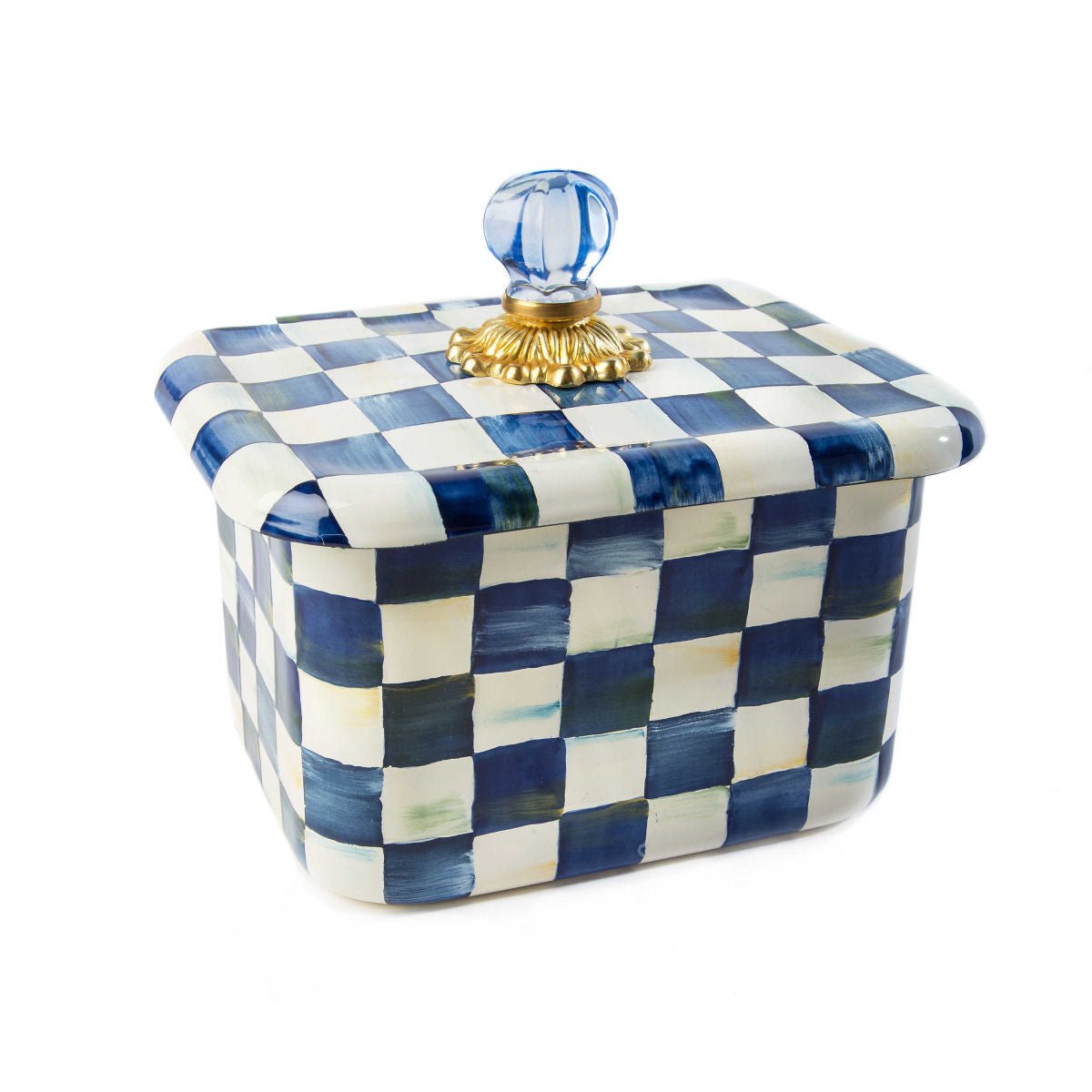 Royal Check Enamel Recipe Box by Mackenzie Childs – |VESIMI Design|
