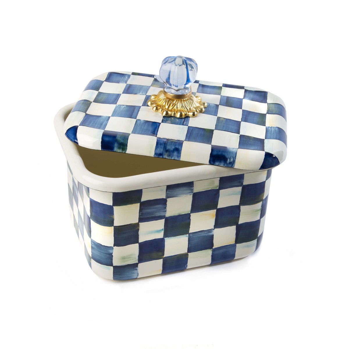 Royal Check Enamel Recipe Box - |VESIMI Design|