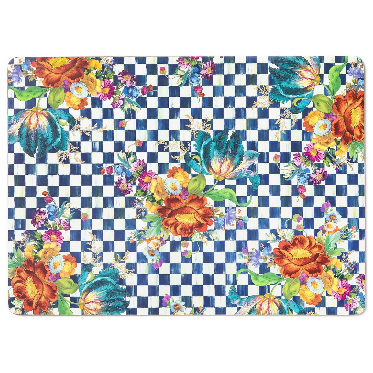 Royal Flower Market Cork Back Placemats - Set of 4 - |VESIMI Design|