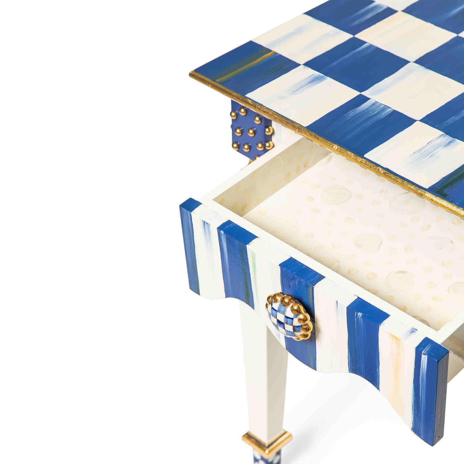 Royal Stripe Side Table by Mackenzie-Childs – |VESIMI Design|